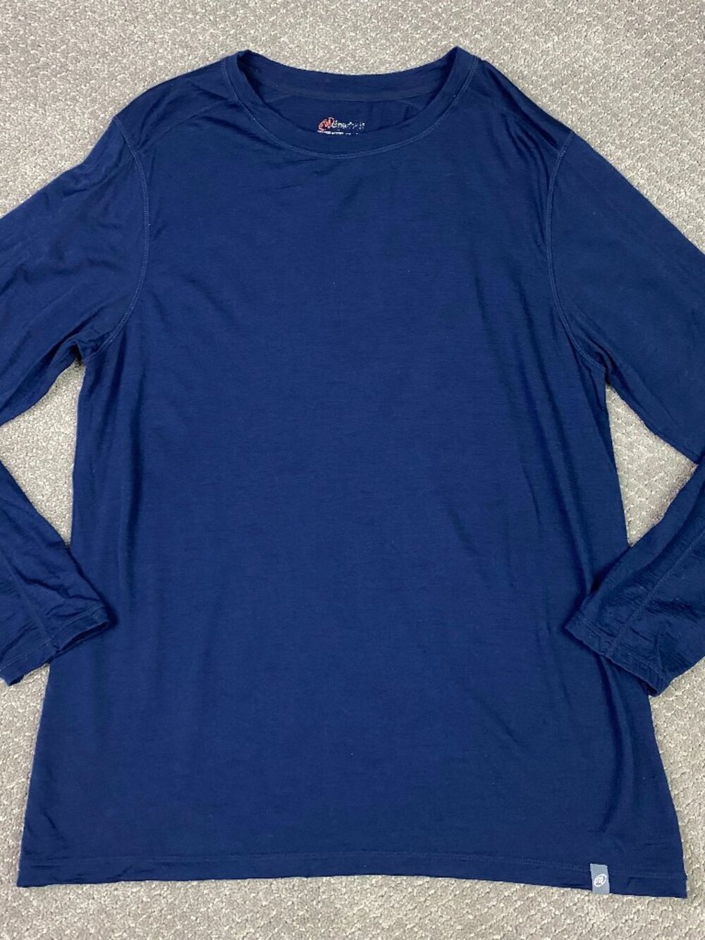 Cloudveil Merino Wool Shirt Mens Large Blue Long Sleeve Base Layer 666652